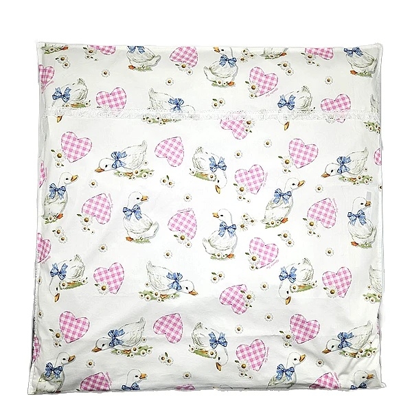 Комплект постельного белья NL Baby, 80х80 см, бело-розовый (865/33071) - Pampik - 3