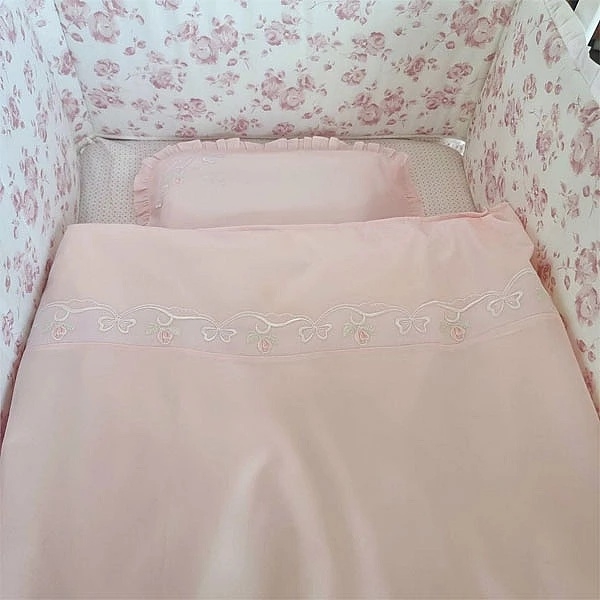 Комплект постельного белья NL Baby, 100х80 см, розовый (863+901/32434) - Pampik