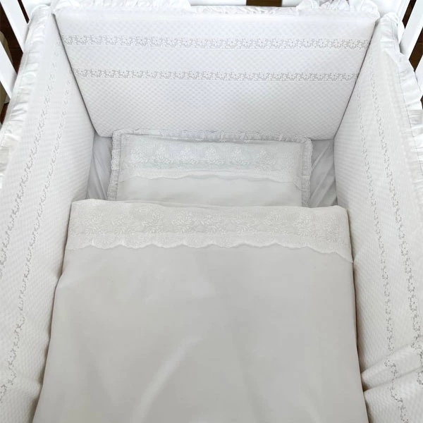 Комплект постельного белья NL Baby, 100х80 см, белый (880+931/33356) - Pampik - 4