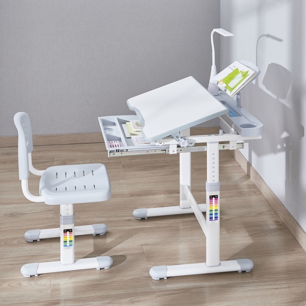 Комплект дитячих меблів FunDesk парта та стілець трансформери Bellissima Grey - Pampik - 9