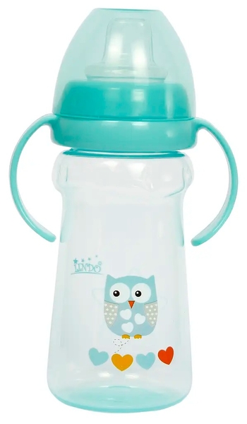 Поїльник-непроливайка Lindo Cool, з силіконовим носиком, 6+ міс., 300 мл, бірюзовий (LI 114 зел) - Pampik