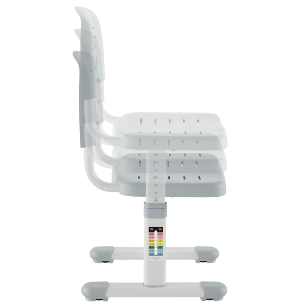 Комплект дитячих меблів FunDesk парта та стілець трансформери Bellissima Grey - Pampik - 7