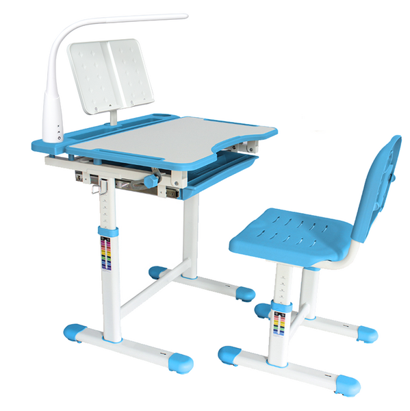 Комплект дитячих меблів Cubby парта та стілець трансформери Vanda Blue - Pampik