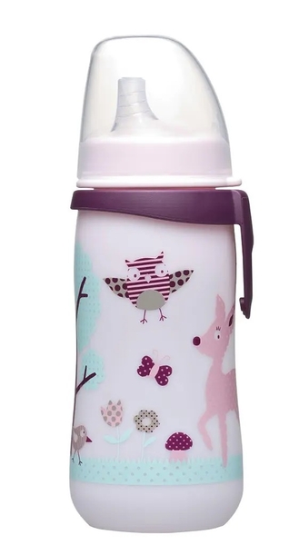 Поїльник Nip PP First cup, бордовий, 330 мл (35050) - Pampik