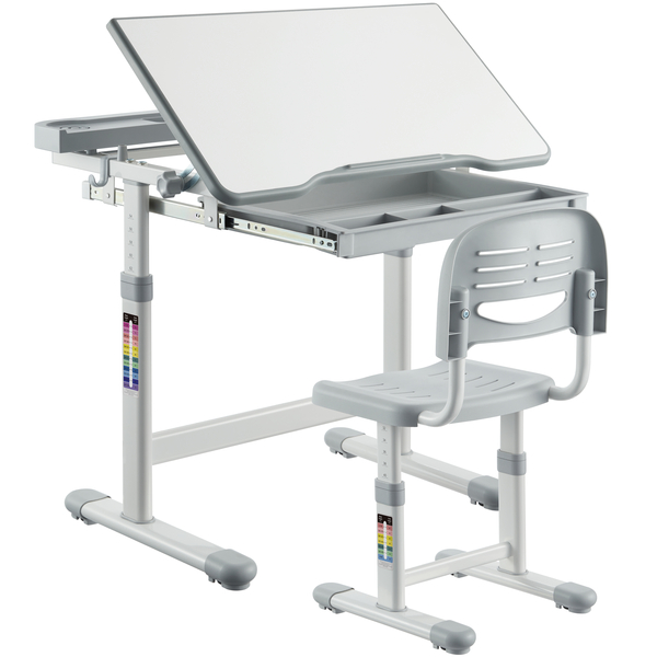 Комплект дитячих меблів FunDesk парта та стілець трансформери Bellissima Grey - Pampik - 3