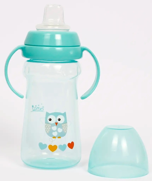 Поїльник-непроливайка Lindo Cool, з силіконовим носиком, 6+ міс., 300 мл, бірюзовий (LI 114 зел) - Pampik - 2