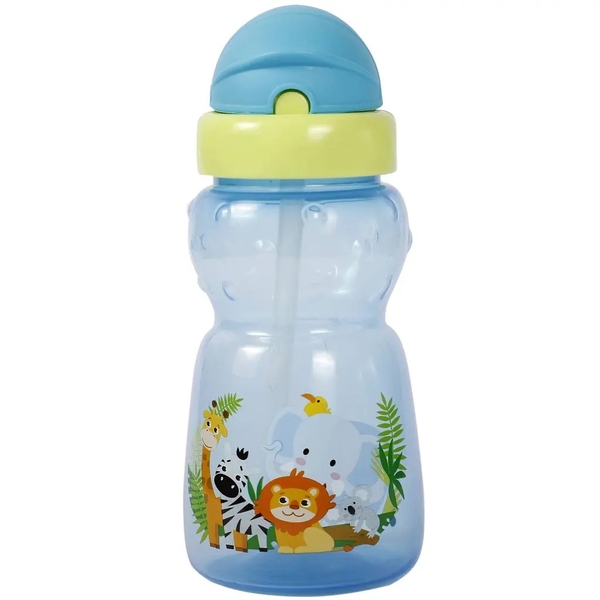 Поїльник-непроливайка Курносики, із силіконовою трубочкою, від 9 міс., 300 мл, блакитний (7023 блак) - Pampik