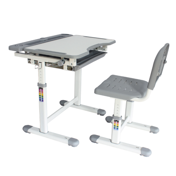 Комплект дитячих меблів Cubby парта та стілець трансформери Vanda Grey - Pampik - 4