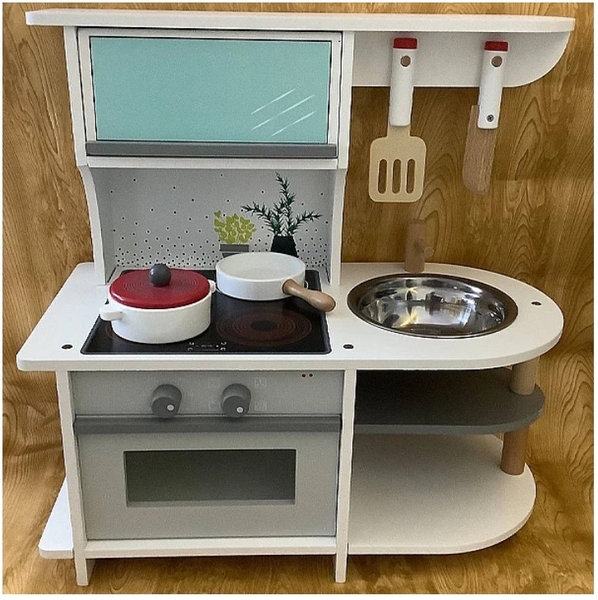 Игровая кухня деревянная Legler, 45х22х42 см, белый (11159/36967) - Pampik - 6