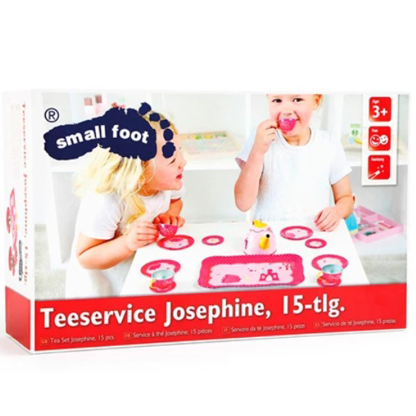 Игровой набор посуды металлической Legler, розовый (8973/34019) - Pampik - 3