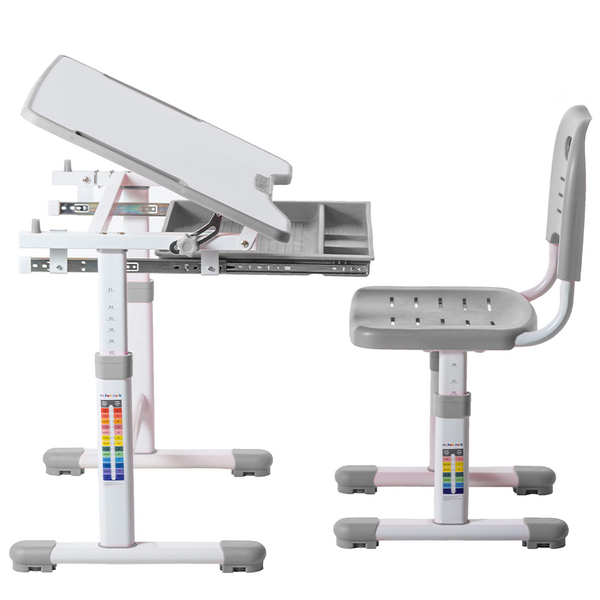 Комплект дитячих меблів FunDesk парта та стілець трансформери Sole Grey - Pampik - 4