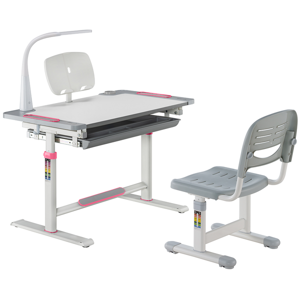 Комплект дитячих меблів FunDesk парта та стілець трансформери Littonia Pink - Pampik
