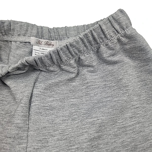 Піжама NL Baby з довгими рукавами, бавовняна, утеплена, 4 роки, біло-сірий (00530/37882) - Pampik - 7