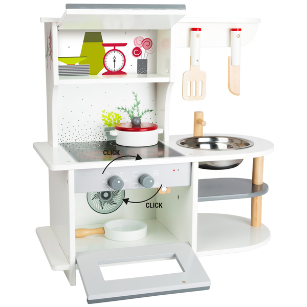 Игровая кухня деревянная Legler, 45х22х42 см, белый (11159/36967) - Pampik - 2