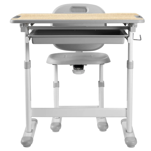 Комплект детской мебели FunDesk парта и стул трансформеры Piccolino III Grey-w - Pampik - 4