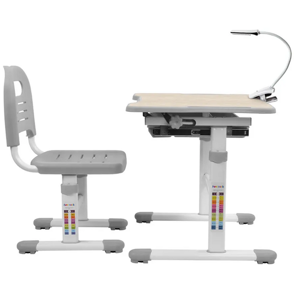 Комплект детской мебели FunDesk парта и стул трансформеры Piccolino III Grey-w - Pampik - 3