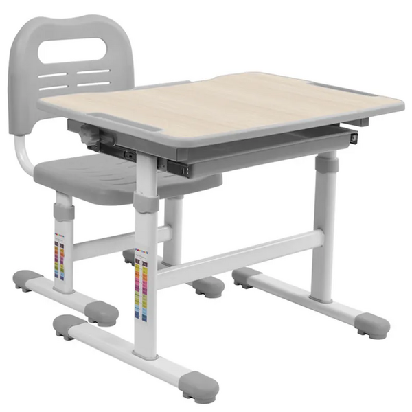 Комплект детской мебели FunDesk парта и стул трансформеры Piccolino III Grey-w - Pampik