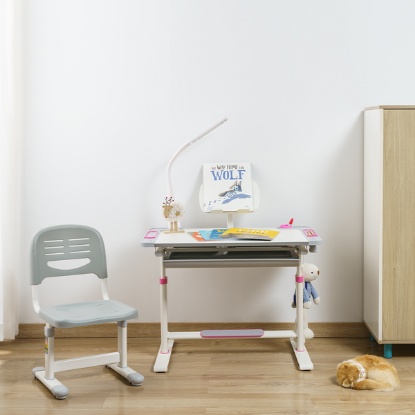 Комплект дитячих меблів FunDesk парта та стілець трансформери Littonia Pink - Pampik - 10