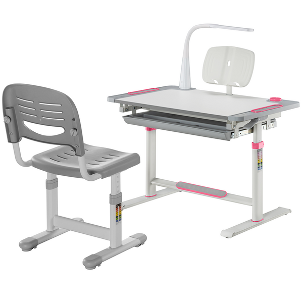 Комплект дитячих меблів FunDesk парта та стілець трансформери Littonia Pink - Pampik - 3