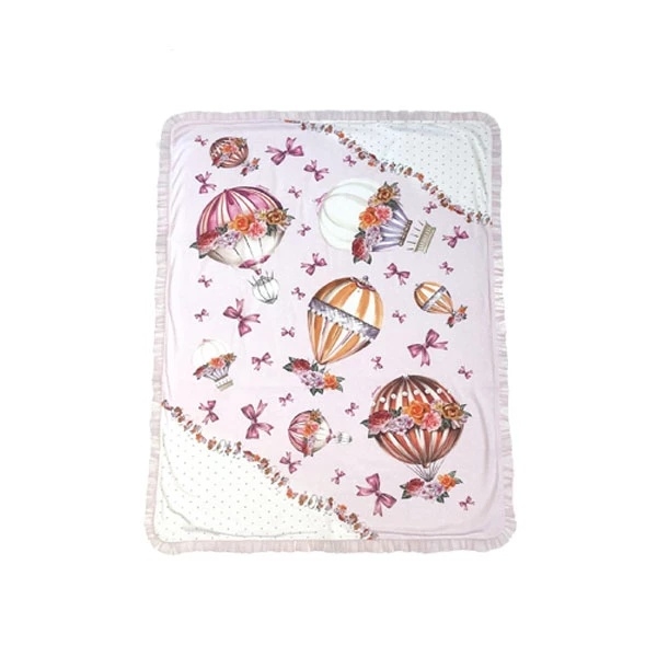 Набір NL Baby Monnalisa: плед двосторонній, 85х65 см та повзунки, р.56, рожевий (31791) - Pampik - 4