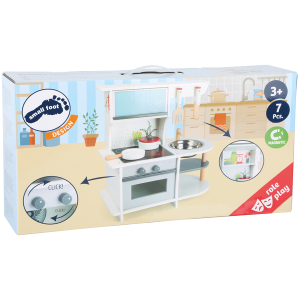 Игровая кухня деревянная Legler, 45х22х42 см, белый (11159/36967) - Pampik - 5