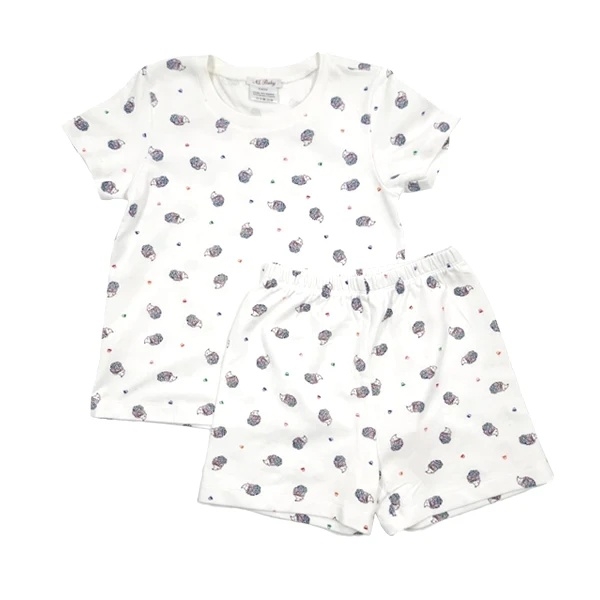 Піжама NL Baby з короткими рукавами та шортами, бавовняна, 5 років, білий (042/37642) - Pampik