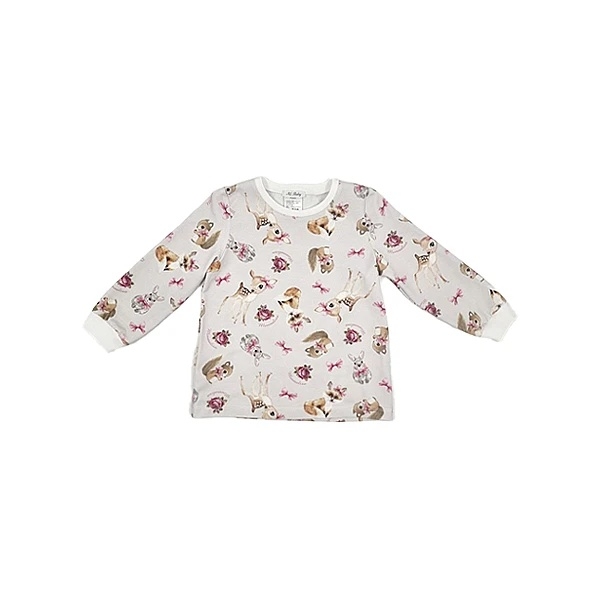 Піжама NL Baby Monnalisa з довгими рукавами, бавовняна, 4 роки, сірий (006/37868) - Pampik - 2