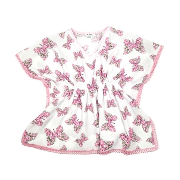 Туника пляжная NL Baby Monnalisa, 3-4 года, бело-розовый (304/38224) - Pampik