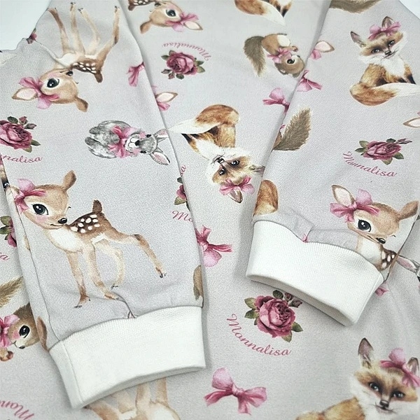 Піжама NL Baby Monnalisa з довгими рукавами, бавовняна, 4 роки, сірий (006/37868) - Pampik - 4