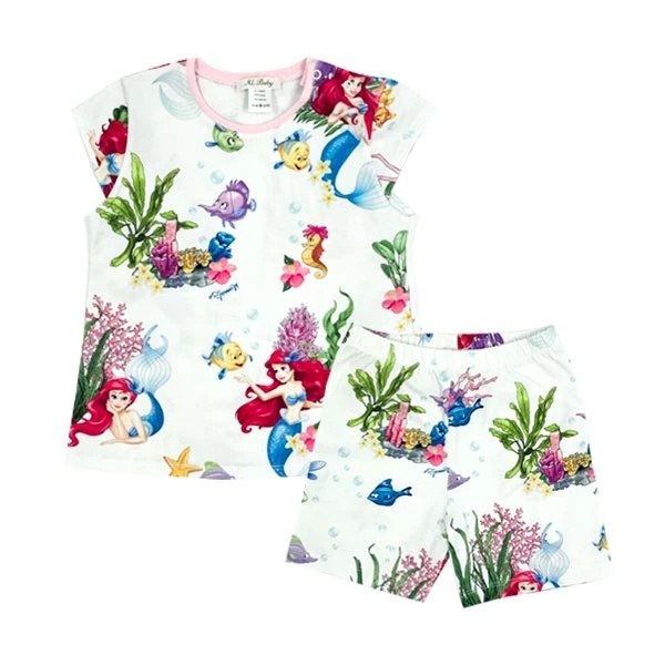 Піжама NL Baby Monnalisa з короткими рукавами та шортами, бавовняна, 2-3 роки, різнокольоровий (005/35868) - Pampik