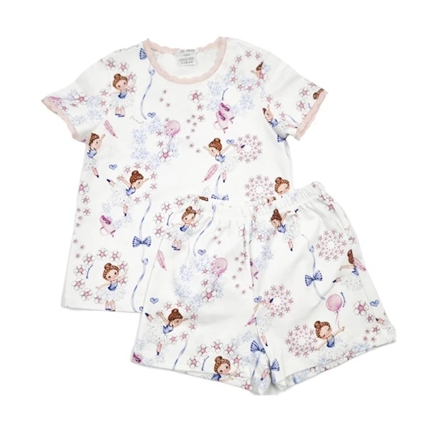 Піжама NL Baby Monnalisa з короткими рукавами та шортами, бавовняна, 5 років, різнокольоровий (064/37641) - Pampik