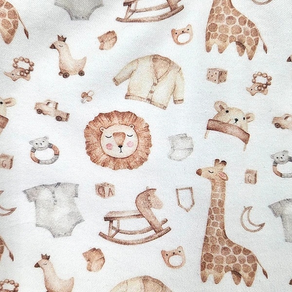 Піжама NL Baby з короткими рукавами та шортами, бавовняна, 3-6 міс., білий (012/38409) - Pampik - 5