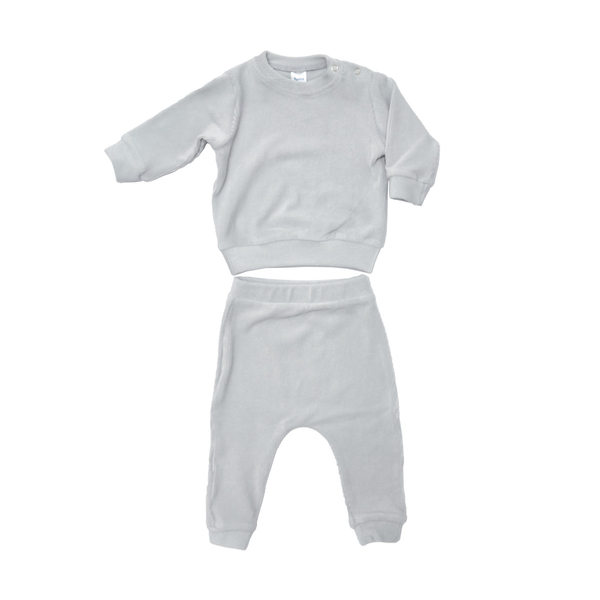 Костюм Twins Ego, велюр, р.80, серый (W-120-КТEW80-10) - Pampik