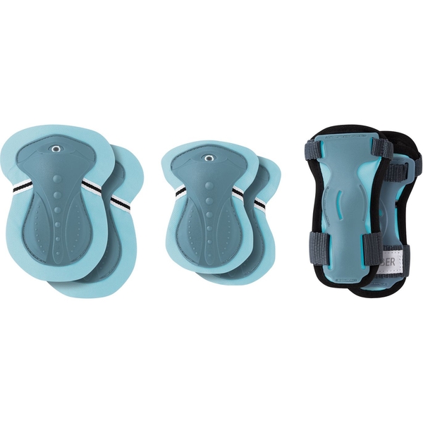 Комплект защитный детский Globber, р.XS, 25-50 кг, пастельно-синий/серо-синий (541-200) - Pampik