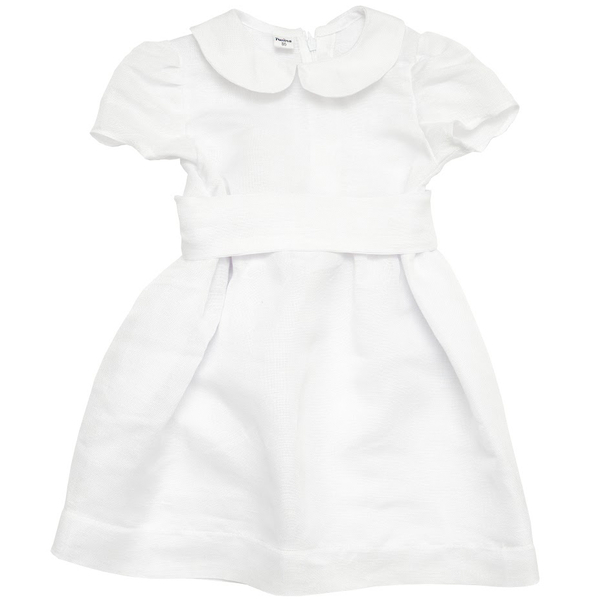 Сукня святкова Twins Belle, льон, р.92, білий (W-210-TBL92-01) - Pampik