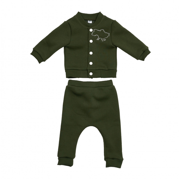 Костюм Twins Украина, трикотажный, утепленный, р.80, хаки (W-120-КТУУ-80-06) - Pampik