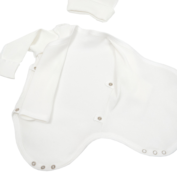 Комплект одягу Twins Ego Organic, інтерлок, р.52, молочний (W-191-TPEGO52-202) - Pampik - 3