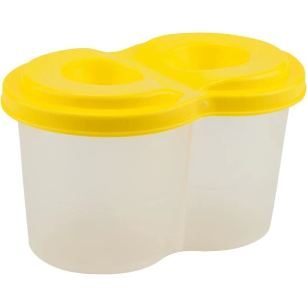 Стакан-непроливайка Kite, двойной, желтый (K17-1142-08) - Pampik