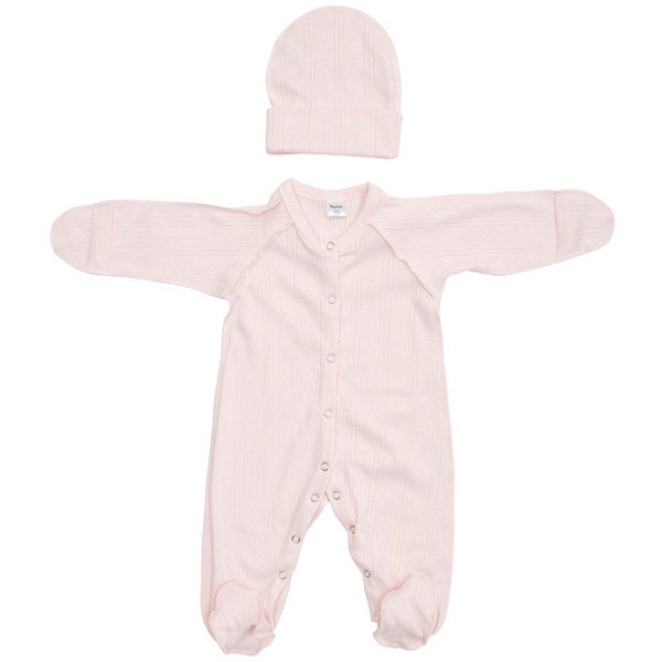 Чоловічок та шапочка Twins Softie, інтерлок, р.62, рожевий (W-191-TS2-62-08) - Pampik