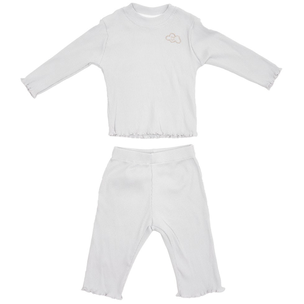 Пижама для девочки Twins Ego Organic, интерлок, р.80, серый (W-191-TEGOPD-10) - Pampik