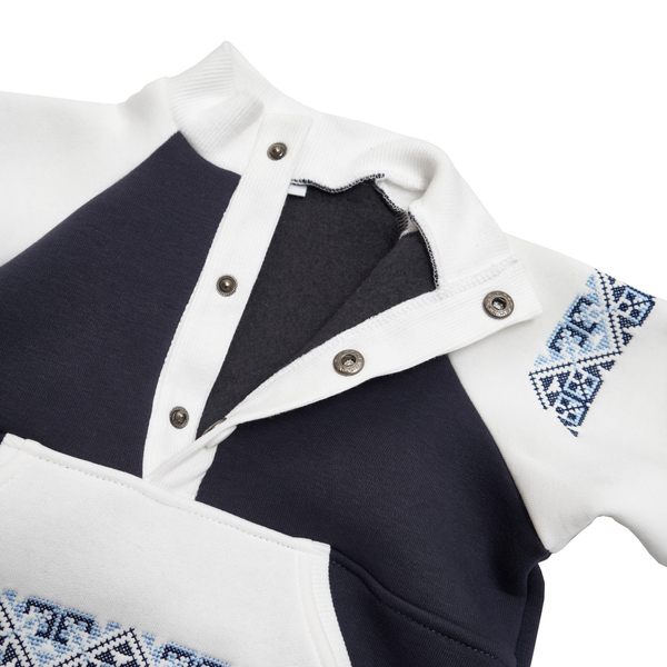 Костюм Twins з вишивкою, трикотажний, утеплений, р.86, хакі (W-122-КТУ-86-06) - Pampik - 2