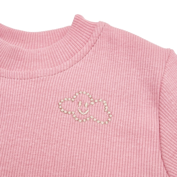 Пижама для девочки Twins Ego Organic, интерлок, р.80, пудровый (W-191-TEGOPD-24) - Pampik - 2