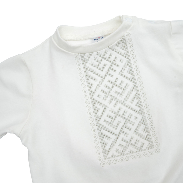 Костюм святковий Twins, з вишивкою, інтерлок, р.62, сірий (W-124-TCW62-10) - Pampik - 2