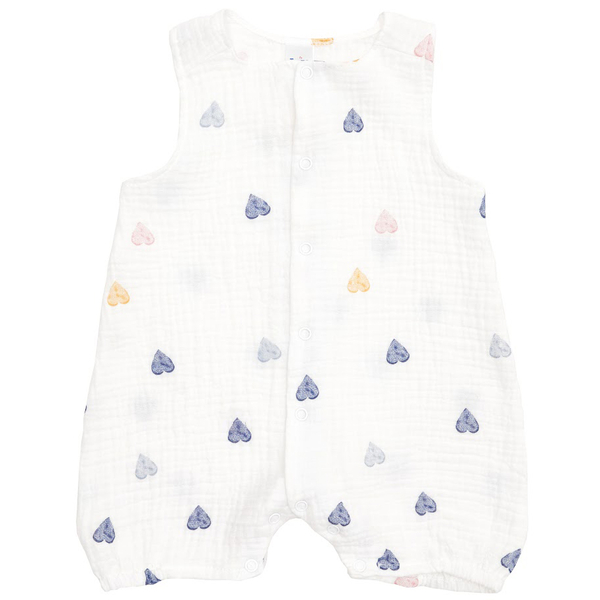 Пісочник Twins Hearts, муслін, р.68, білий (W-103-PTM68-202H) - Pampik