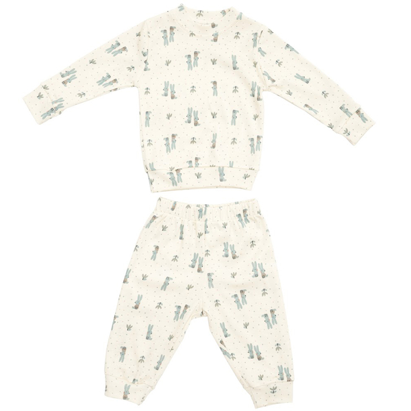 Піжама Twins Mimi Mornings Кролики, інтерлок, р.80, молочний (W-191-TMMIP80-13) - Pampik