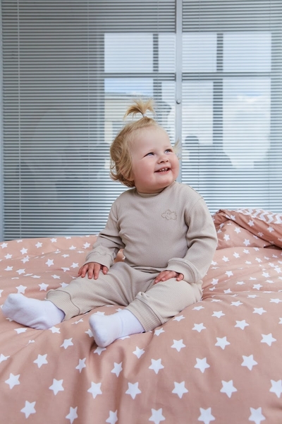 Піжама Twins Ego Organic, інтерлок, р.80, бежевий (W-191-TEGOP-02) - Pampik - 5