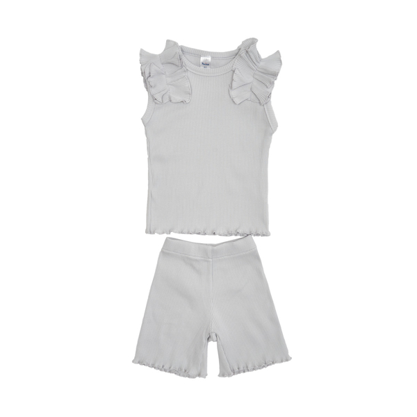 Летний костюм для девочки Twins Ego, р.80, серый (W125-TE80-10) - Pampik