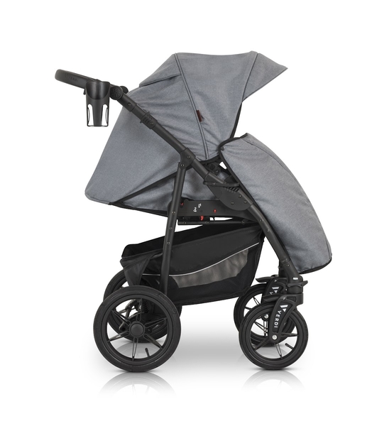 Универсальная коляска 3 в 1 Verdi Sonic Comfort 9023-VC-01 gray fabric - Pampik - 16
