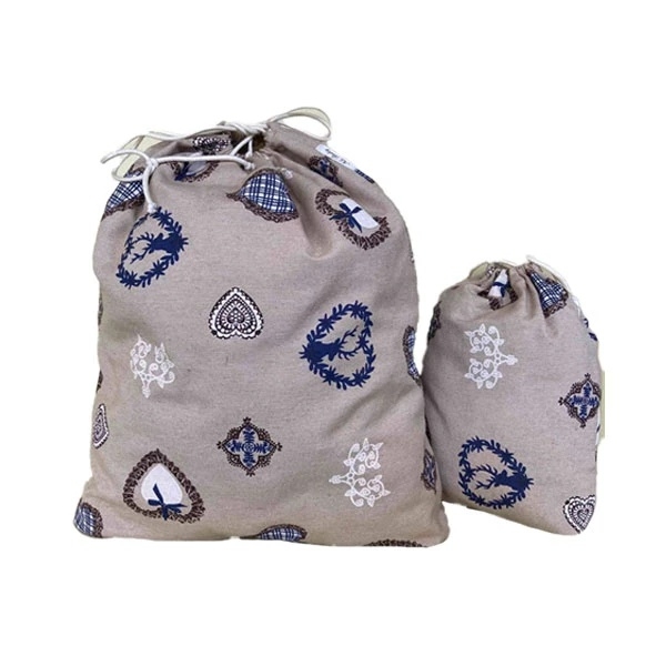 Мешочки для игрушек NL Baby, 2 шт., бежевый с синим (579/26292) - Pampik