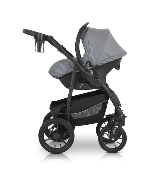 Универсальная коляска 3 в 1 Verdi Sonic Comfort 9023-VC-01 gray fabric - Pampik - 8